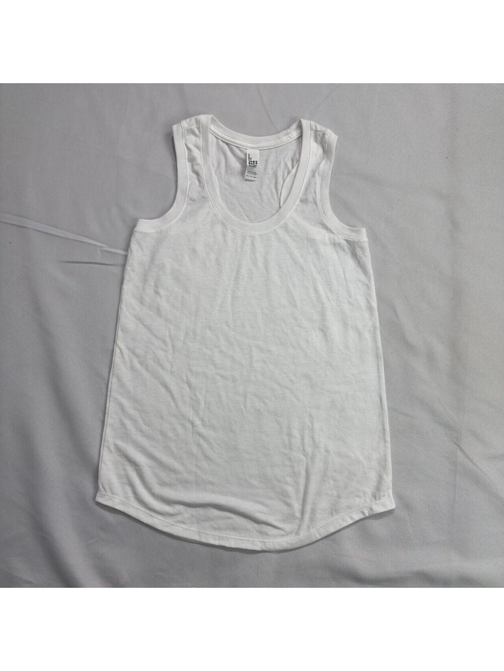 District Racerback Tank Womens XS White Cotton New With Tags